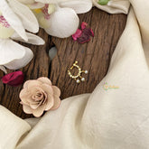 Vriksham Unique Gold Naths/Nose pin-Pearl-White-G17530